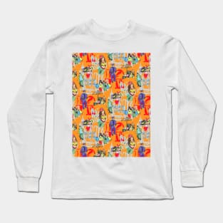 NY LOVE orange Long Sleeve T-Shirt